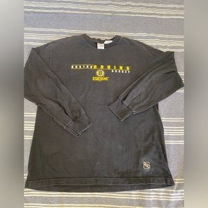 00s CCM Boston Bruins Mens Long Sleeve Shirt size L